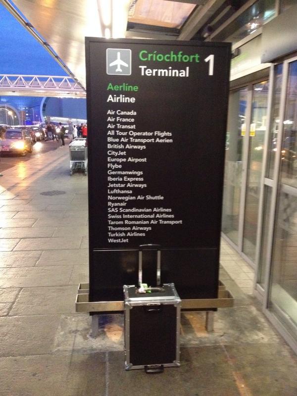 The Web Ellis Cup is back to Dublin after a very long trip and ready to fly to montevideo in 10 days 
#rwc2015 #yam