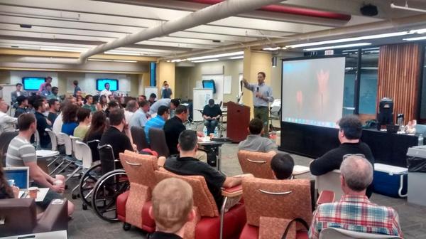 RPCraig's tweet image. Gearing up for final presentations at #SWHalifax. @dalstartinglean