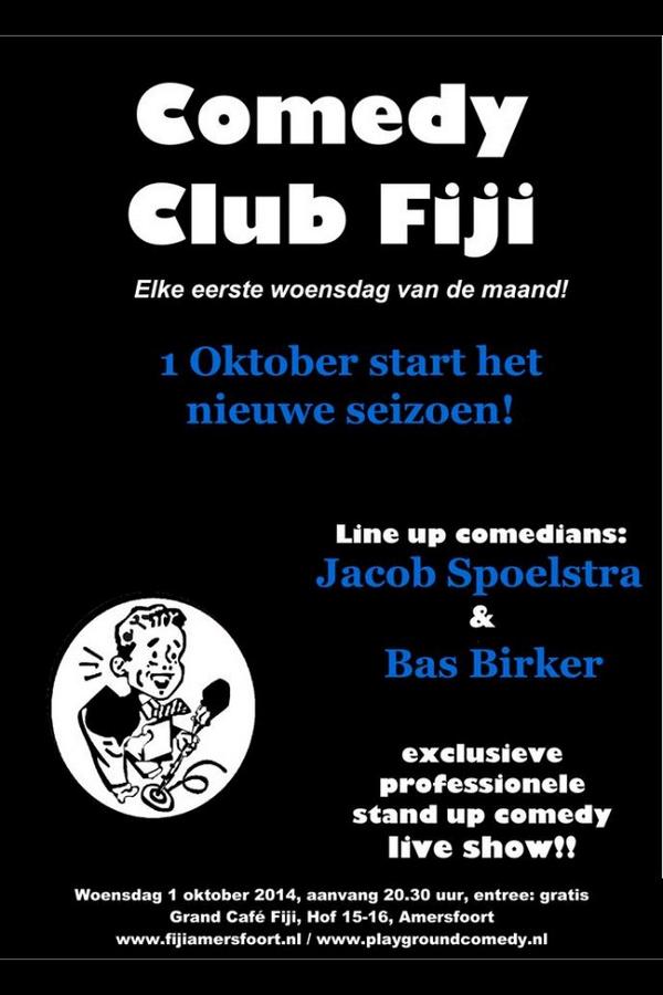 Aanstaande woensdag start het 4e seizoen van Comedy Club Fiji! 20:30 uur, entree gratis.
