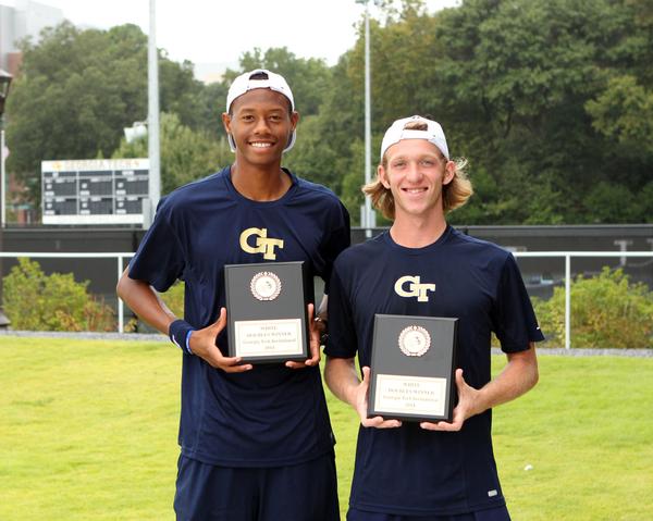GT_MTEN's tweet photo. #gtinvitational coverage: Eubanks wins singles, teams with Kay for doubles title. http://t.co/aFKqE6KyRP http://t.co/EvgDc2bnO3