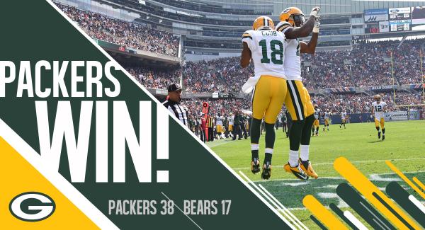 Green Bay Packers on X: 'Final score: #Packers 38, Bears 17 #GBvsCHI   / X