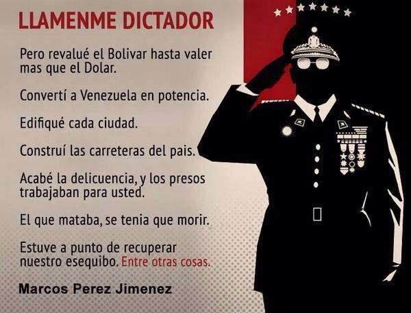 Alejandra López na Twitteru: "Llámenme Dictador... Marcos Pérez Jiménez.  http://t.co/fSpBbGU8P8" / Twitter