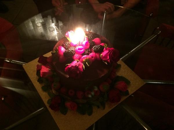 WrightAndSimple's tweet image. Three tiered Raw birthday cake for the wonderful #UnconventionalConvention