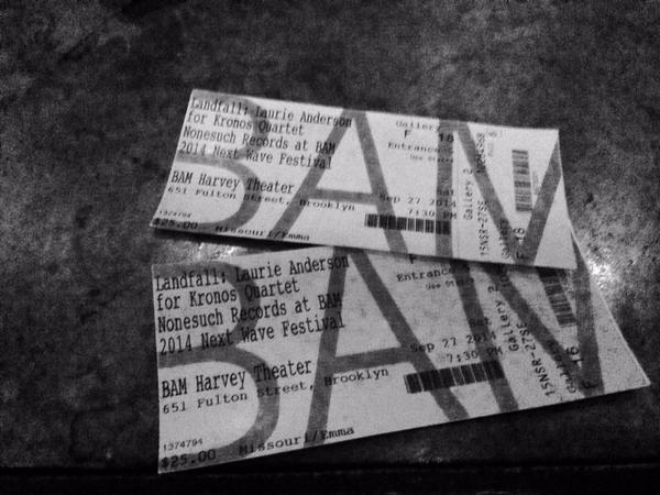 Adembenemend mooi! Laurie Anderson &amp; kronos &amp; NY.