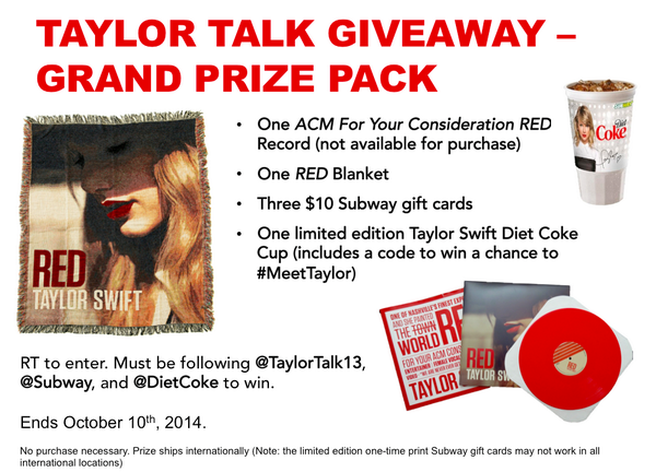 TaylorTalk13's tweet photo. RT+FOLLOW to WIN an EXCLUSIVE TSwift Prize Pack (things you can't buy) including a chance to #MeetTaylor!!  👸👸 http://t.co/EBIDmamdFz