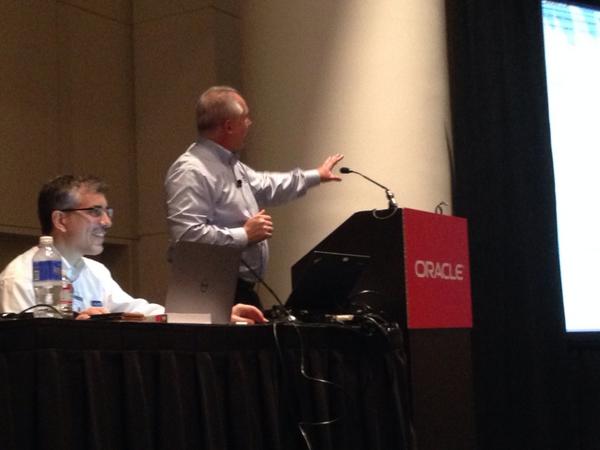 shyamvaran's tweet photo. Dan from #Biwasig speaking at #oow14 now http://t.co/jeqrrc8CQo