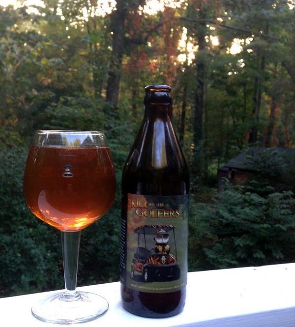 Resuin's tweet image. Enjoying a tasty @bnektar Kill All The Golfers on a beautiful Sunday evening. Cheers! #mead
