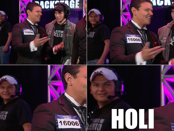 dyanapm's tweet photo. “@EcuavisaShow: Esto sucedía en el #backstage de #AlexTieneTalento. #ETT3 #BombaETT http://t.co/6eVcFFMVNR” 😂😂😂😂