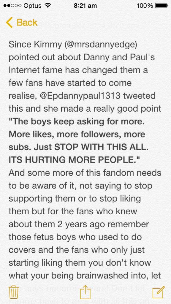 WindBlown_'s tweet image. I'm still supporting them but every fan needs to take a read......please.. #BringBackRealDannyAndPaul