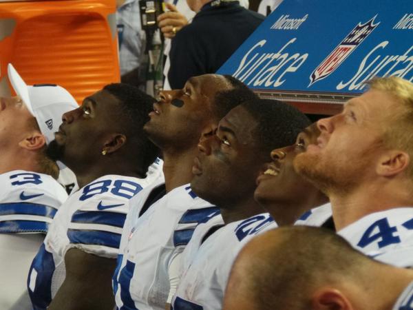 dallascowboys's tweet photo. It's hard not to watch the video board no matter where your seats are #NOvsDAL http://t.co/ZMF64wDAqY