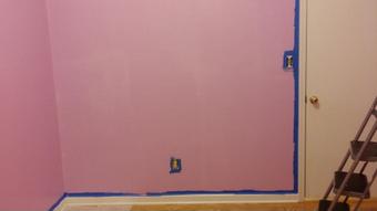 1st coat of paint is done. Just have to get a taller ladder to do the very top on the higher walls http://t<a href="/tag/fuckbeingsick"class="tags"><span>#fuckbeingsick</span></a>