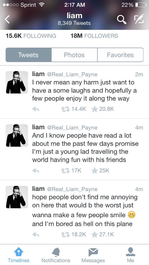 typicalleslie's tweet photo. I'm a very emotional person I don't need this at 2am Liam http://t.co/Z4FNx82okx