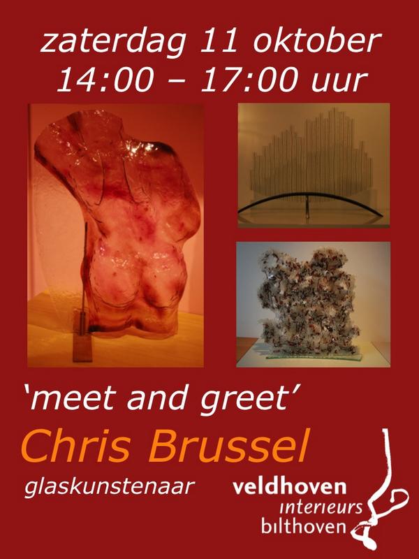 Zaterdag 11 oktober: Meet and Greet met Chris Brussel, glaskunstenaar
#Chrisbrussel #Brusselglas #glas #Bilthoven