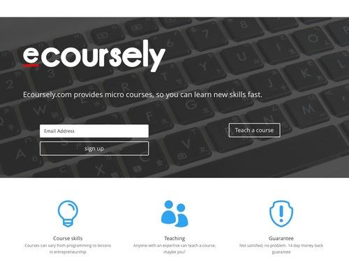 BetaList's tweet image. ecoursely: Micro-courses allowing you to quickly learn new skills btl.st/1rnfFco