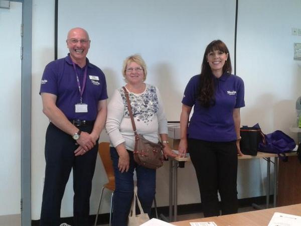 We had volunteers from the stroke awareness charity come in to talk to us about stroke victims!