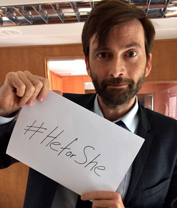 David Tennant supporting the #HeForShe gender equality campaign