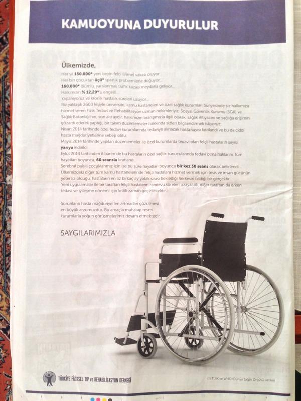 Bağımlı bir yaşam ile bağımsız bir yaşam arasındaki fark rehabilitasyondur!!!