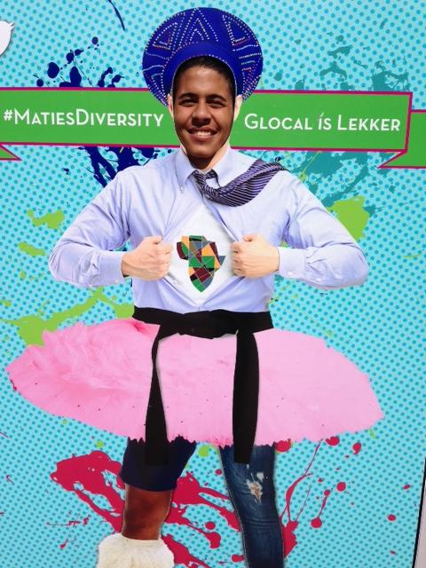 Cleve showing off his different facets at #matiesdiversity week! @vraagie #GLOCALisLEKKER!