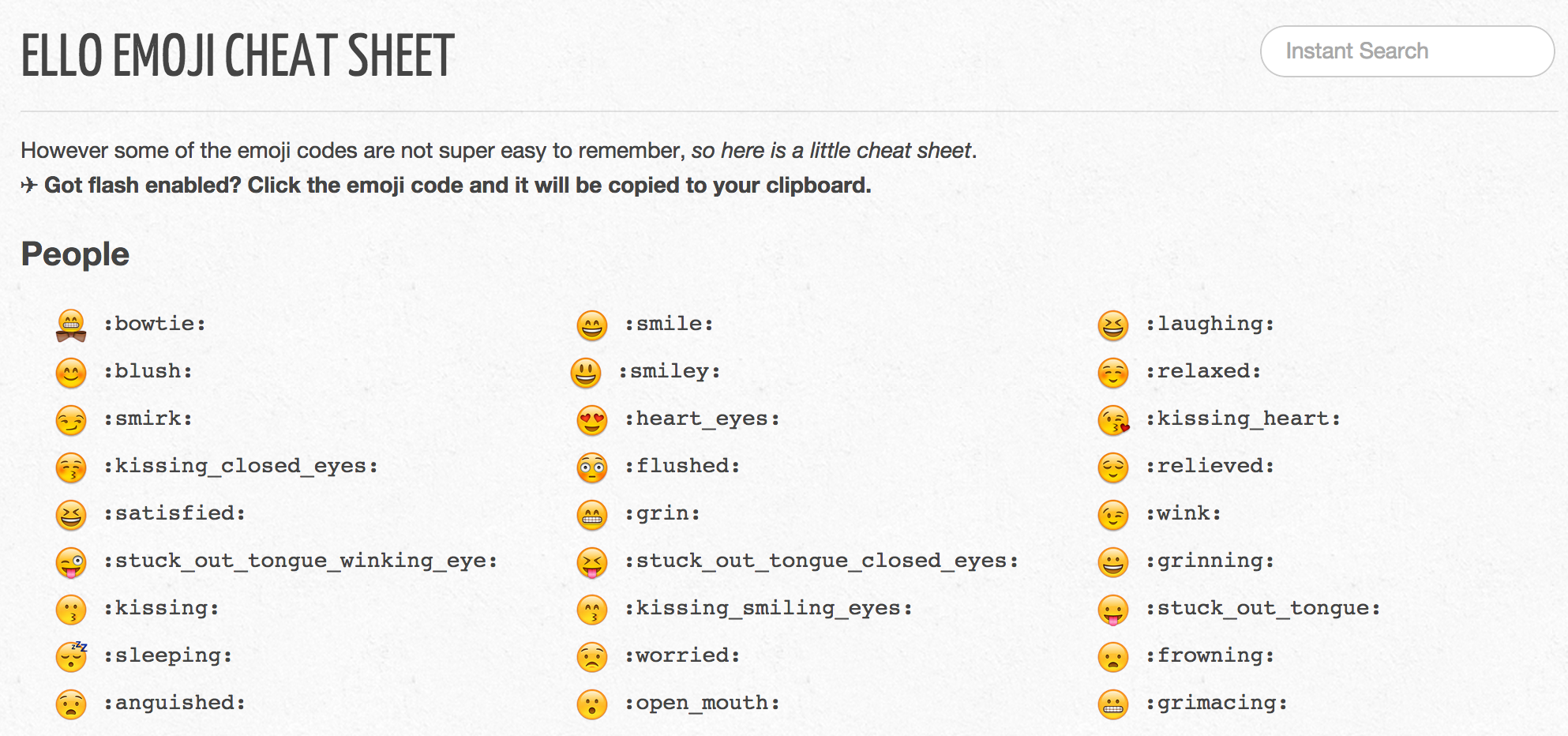 Matt Navarra on Twitter: "Pssst! >>> Ello Emoji Code Cheat Sheet: http