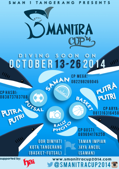 HaiMagazine's tweet photo. Ayo guys buruan daftar kompetisi di SMANITRA CUP 2014! http://t.co/jEKCiFW1HX