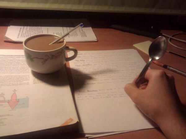 SpeakComedy's tweet photo. Doing homework at 3 am http://t.co/bQaWQhjupe