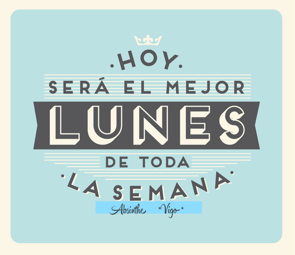 AbsintheVigo's tweet photo. #FelizLunes y #felizsemana a tod@s !!! http://t.co/cxPYODvvS5