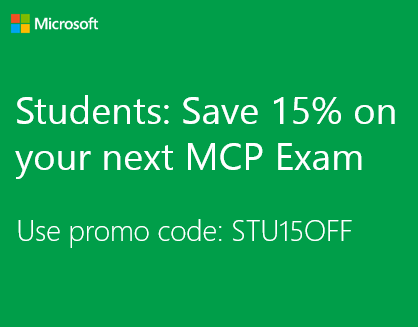 ITFutures's tweet image. Ready to sit your @Microsoft MCP Exam? Enjoy 15% off by using this code: STU15OFF #MCSA #MCITP #MCP #Hyper-V…