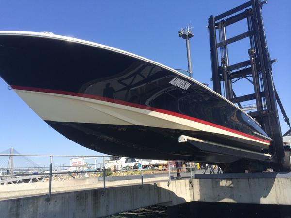 Our <a href="/chriscraftboats/">Chris-Craft Boats</a> in for annual antifoul and hull polish!