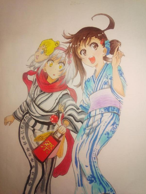 Sora っ W C すみません修正版ですm M ニセコイ13巻表紙より春ちゃん ポーラの模写 コピックを使用 です お手数ながらこちらもよろしくお願いします 人 ニセコイ 模写 絵描きさんと繋がりたい Http T Co Yq5ffxrhxd