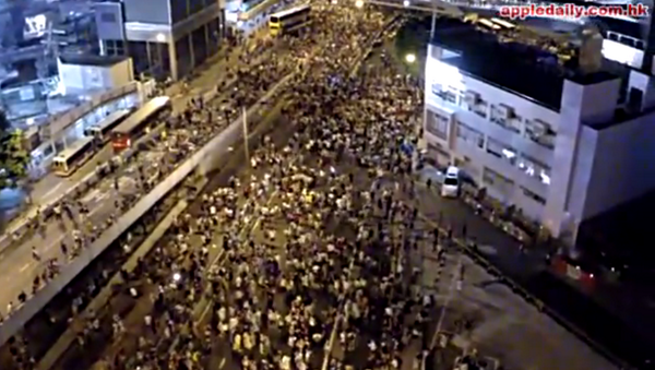 #HongKong update 3: Drone video shows massive scale of pro-democracy protests on.mash.to/1taUzK6 via <a href="/mashable/">Mashable</a>