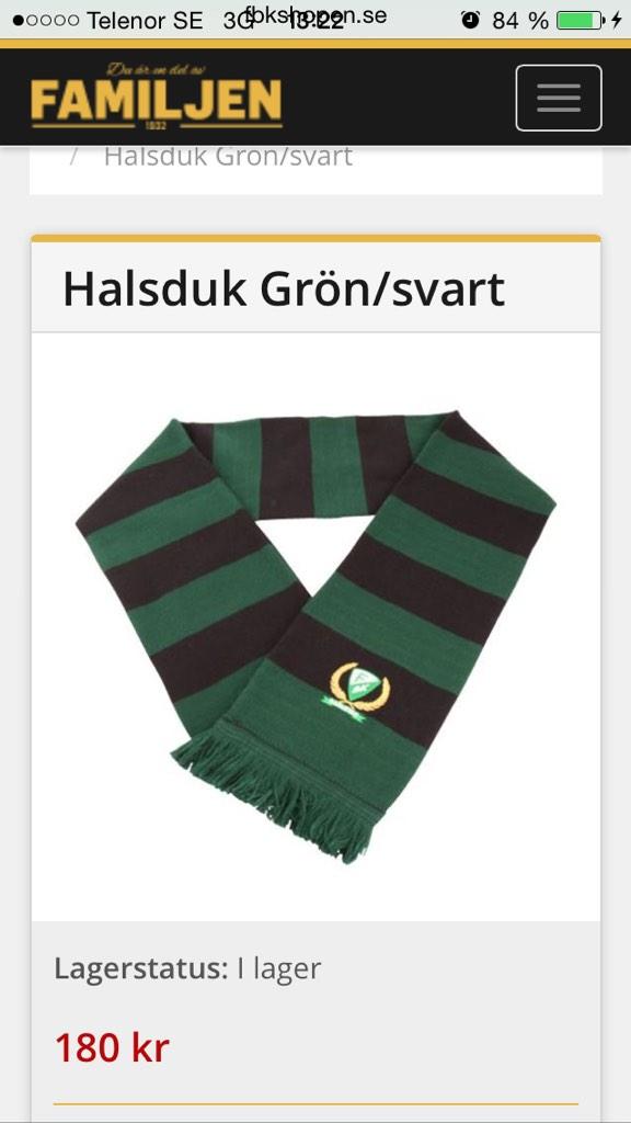 180 spänn för att bära Gais färger? Vem rökte på när ni tog fram den här halsduken? #fbkse