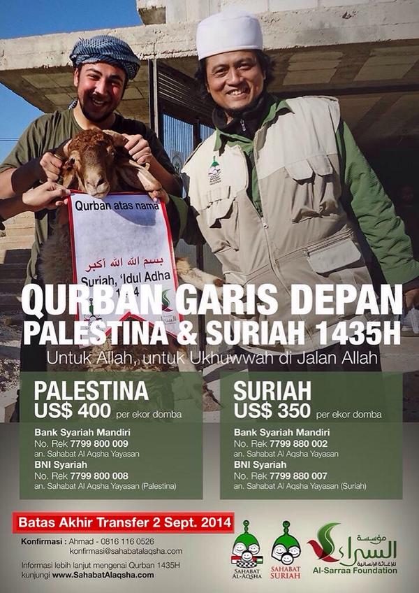 #QurbanGarisDepan #Palestine #Syria 1435 #KeluargaKitadiGaza  #KeluargaKitadiSuriah