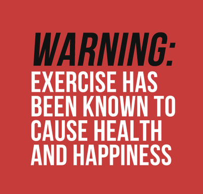 docandrewmurray's tweet photo. WARNING- exercise has been known to cause health and happiness! http://t.co/x2adsf3979