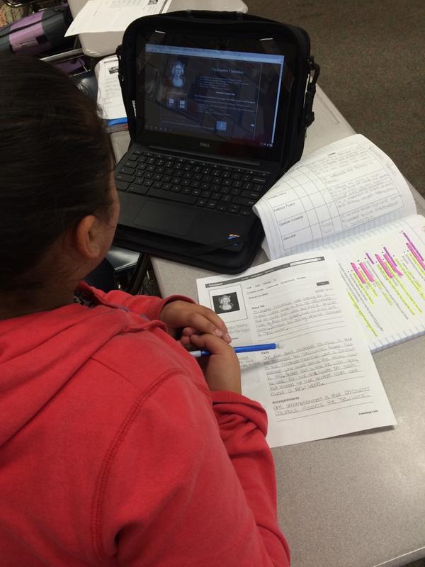 mrs_moores's tweet photo. Creating "fakebook" profiles for Age of Discovery Explores in 7th grade in #SSin805 @mrs_moores http://t.co/BDIt5aXMFp
