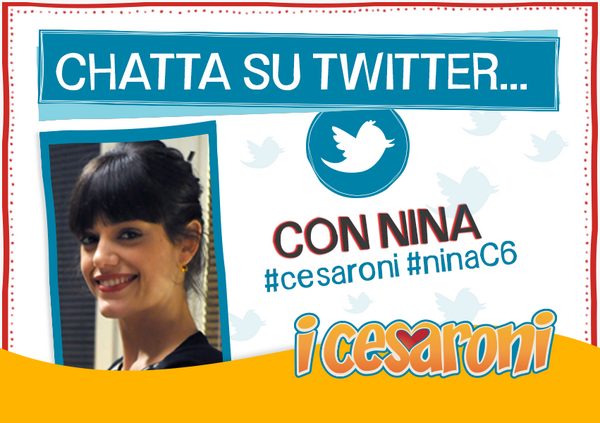icesaronitv's tweet photo. #Domenca 5 ottobre ci sarà Nina con noi! Volete chattare con lei? Usate gli hashtag #cesaroni e #ninaC6... http://t.co/lXnDwTW8Hg