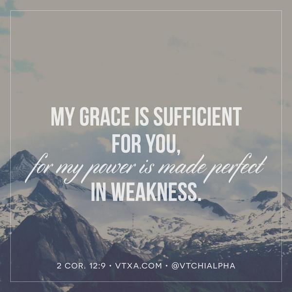 vtchialpha's tweet photo. The grace of God empowers us. Let's continue to walk in his grace this week. (Titus 2:11-12) #vtxa http://t.co/zJ3AMskbc1