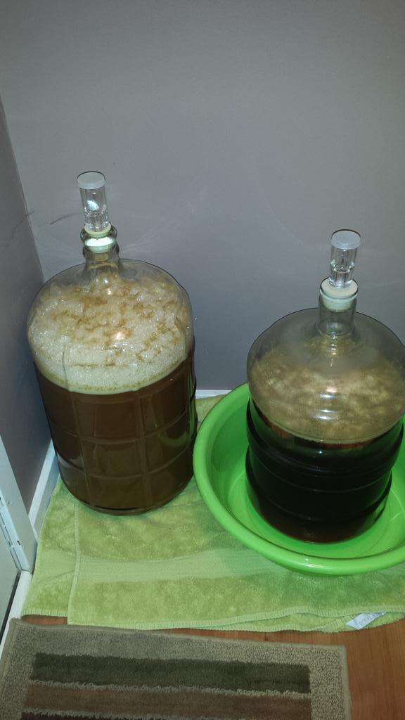 We love the smell of fermentation in the morning. Smells like victory. #homebrew #craftbeer #sciencerules