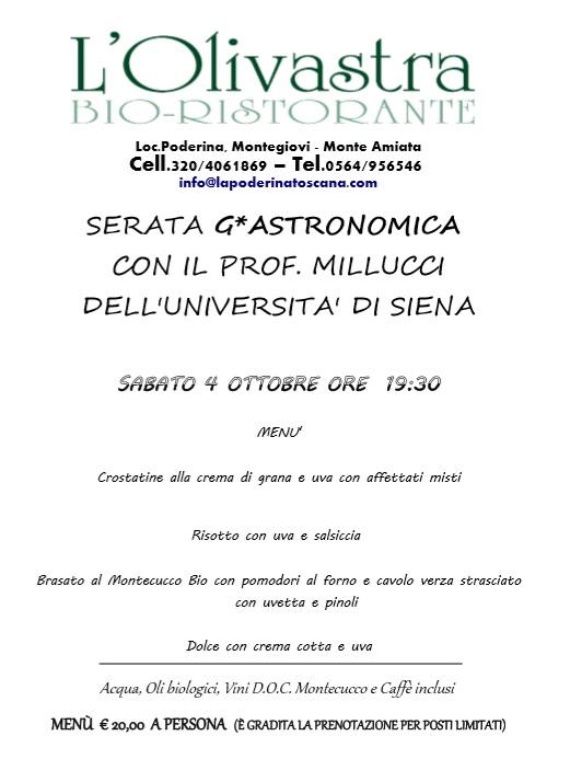 PoderinaToscana's tweet image. Uvastronomico, una seconda serata di G-Astronomia al ristorante l&apos;Olivastra sabato 4 ottobre alle ore 19.30