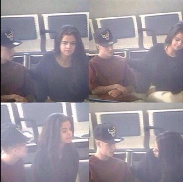 emmaiswet's tweet photo. Selena and Justin at an airport http://t.co/qKf8Uqul5Q