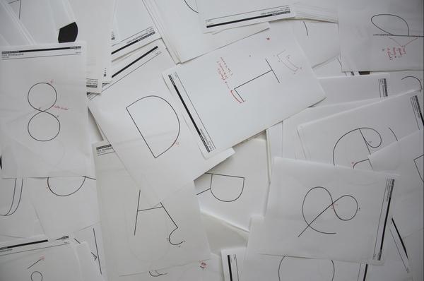 Novel Collection keeps on growing. Last corrections on a hairline version of our typeface Novel Sans