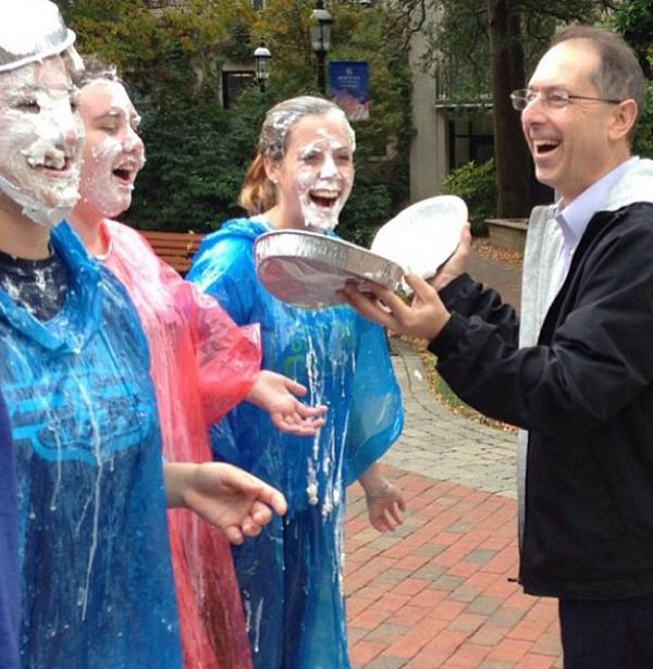 HUWRFC's tweet photo. RIP Dean Libman, who came out to support us at our Pie-A-Rugger event last year. He was a kind man and a great dean. http://t.co/kmic4ivcPC