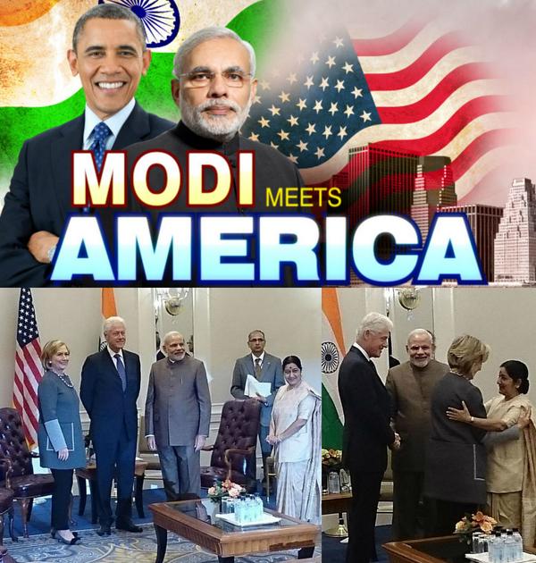 joel__Samuel's tweet image. #ModiMeetsAmerica @PMOIndia meets @billclinton @HillaryClinton Keep watching CNN-IBN for Live coverage @IBNLive