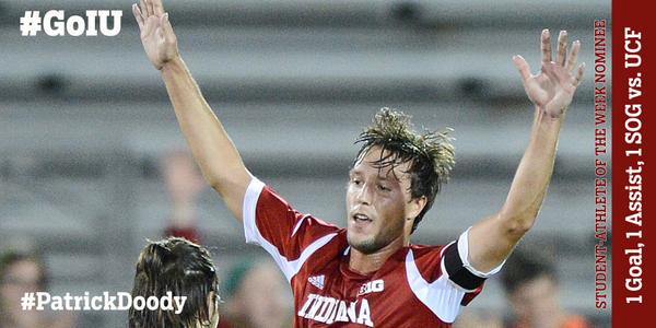 IUHoosiers's tweet photo. #GoIU Student-Athlete of the Week Nominee - Vote for @IUMensSoccer's #PatrickDoody >> http://t.co/sHzJ7AunY4 http://t.co/Dw8HWTSa1m