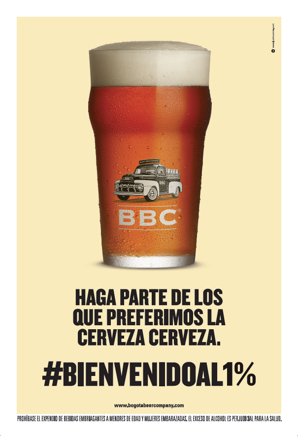 Haga parte de los que preferimos la cerveza cerveza! #Bienvenidoal1%
