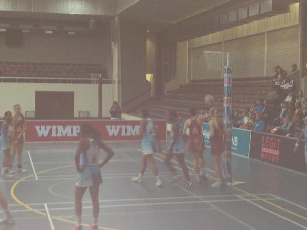 The guys are <a href="/varsitysportsSA/">Varsity Sports</a> Netball game! #MatiesVSIkeys