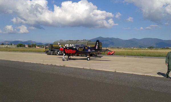 RAFTucanoTeam's tweet photo. Half way home. Overnight in Pisa after the Malta Airshow. http://t.co/u5hUYh2LWk