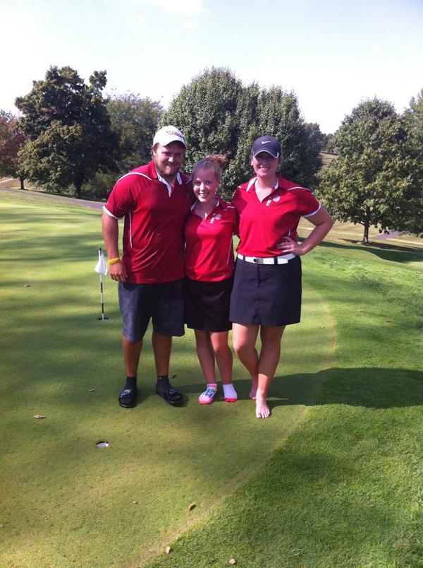 Coach Cooper and the KHSAA State Tourney bound Holley and Mackenzie