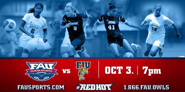 It’s going to be a #RedHot RED OUT @FAUWomensSoccer Friday! 1st 100 fans get a #Red t-shirt! 1-866-FAU-OWLS for tix!