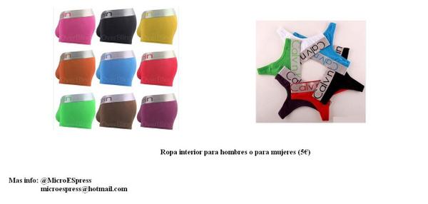 MicroESpress's tweet image. Ropa interior para chicos y para chicas, color a elegir.