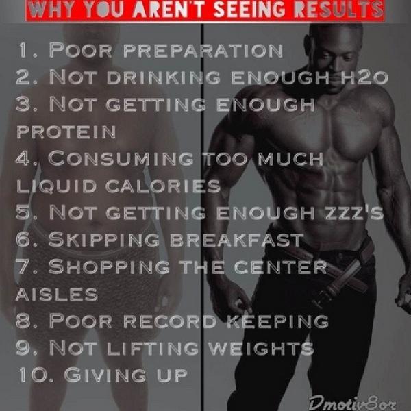 Top10Supps's tweet photo. A couple of things to consider if you aren't getting results! RT to help others #fitfam #progress #motivationmonday http://t.co/S9bB1cb8t8